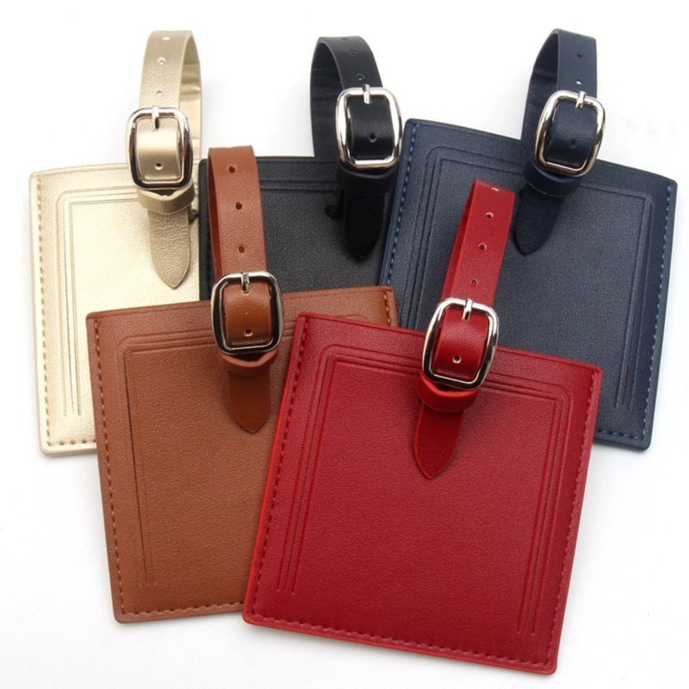 Women Accessories Name - Квадратные кожаные бирки для багажа с