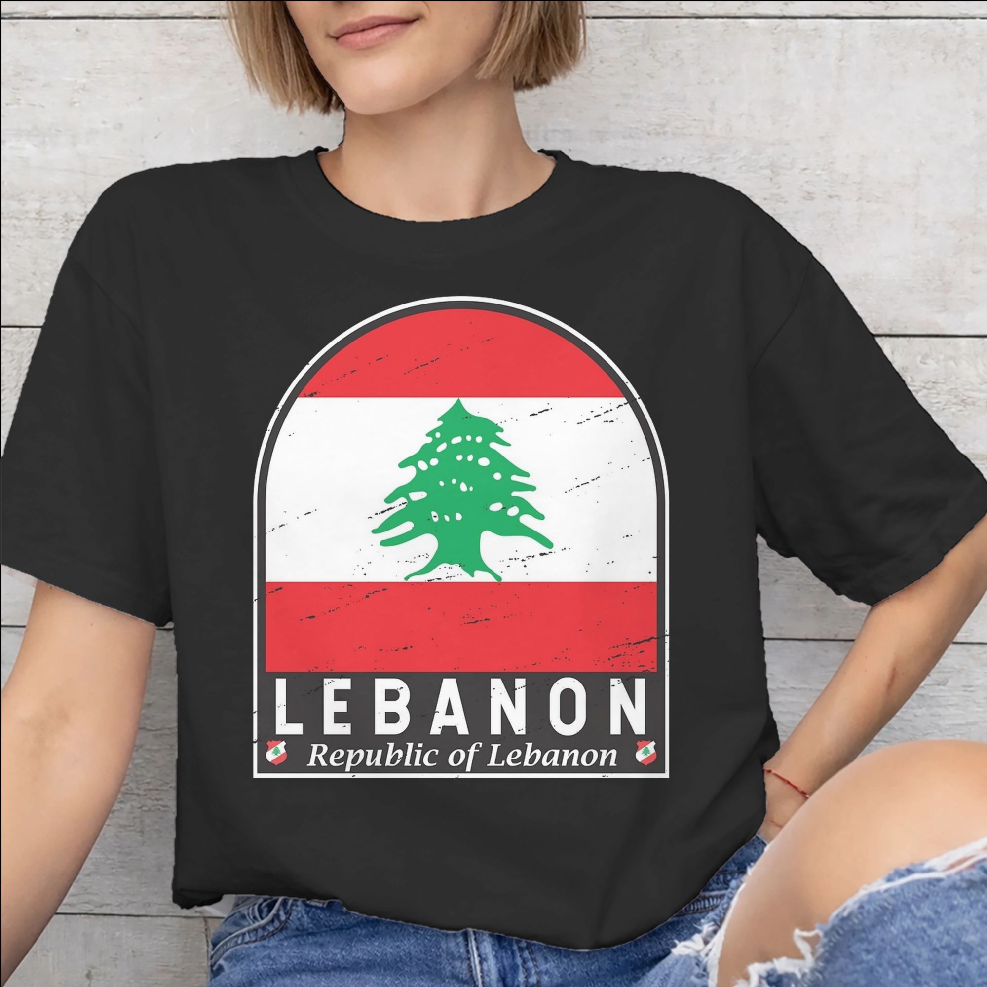 Women Accessories Lebanon - Футболки с флагом Ливана и сердечками