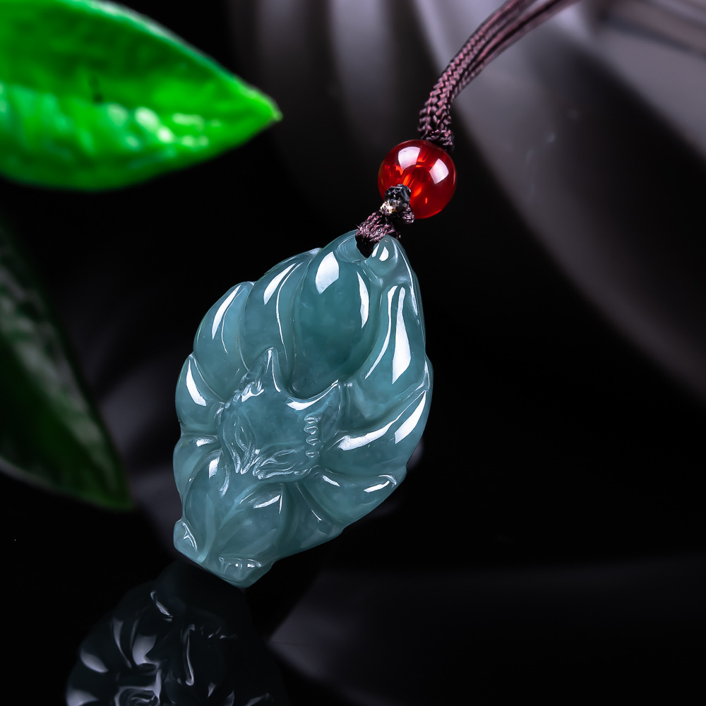 Women'S Vintage Accessories - Натуральный бирманский нефритовый кулон-лиса, винтажные аксессуары,