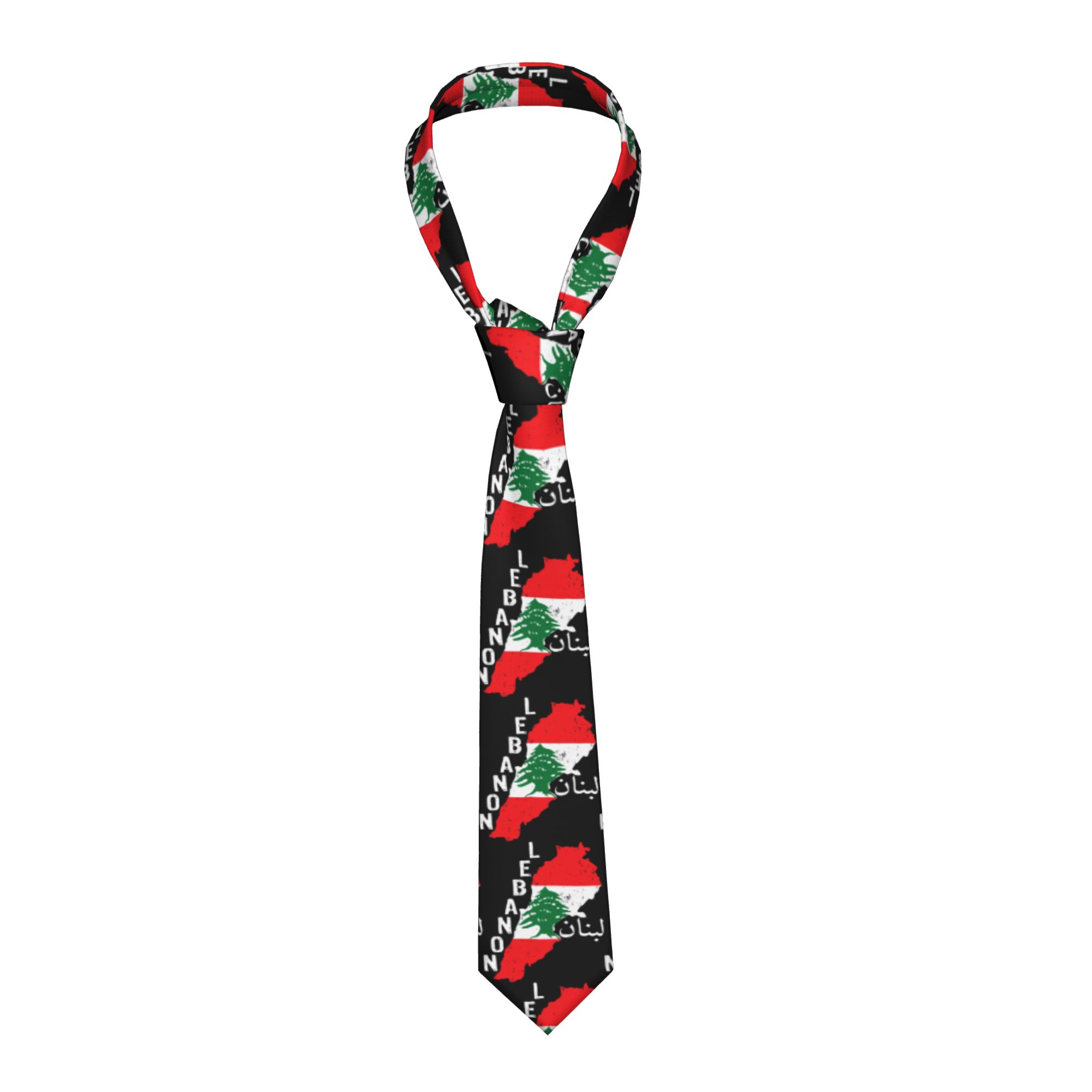 Women Accessories Lebanon - Галстук с флагом Ливана, картой Бейрута