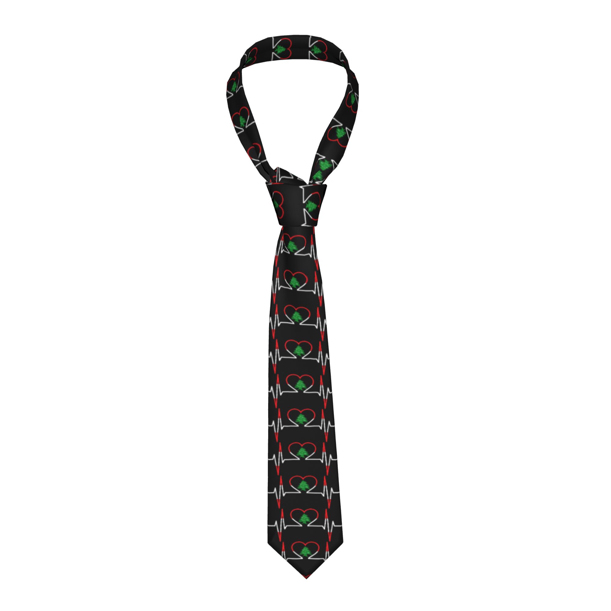 Women Accessories Lebanon - Галстук с дизайном ЭКГ и флагом